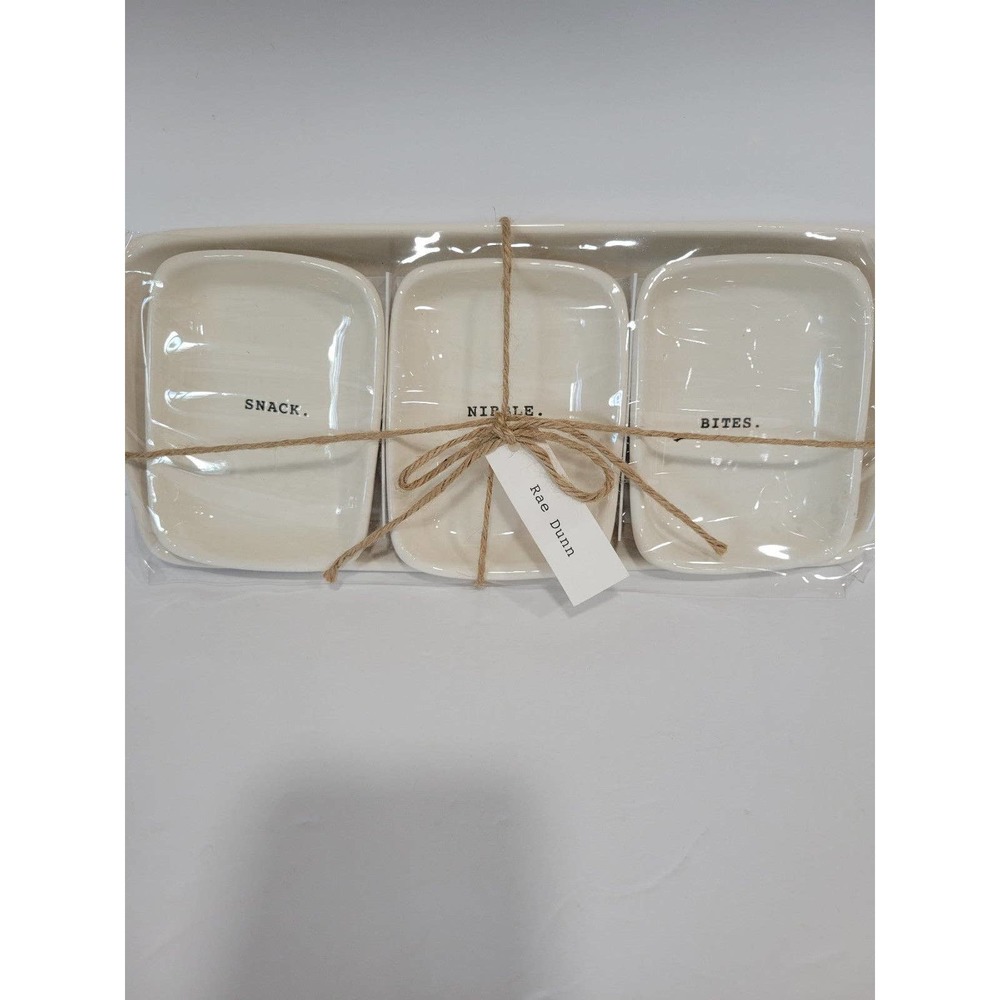 NWOT Rae Dunn Dip And Platter Set Artisan Collection